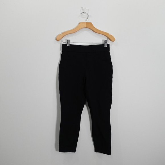 Spanx Crop Pants Medium Black Skinny Jeggings Ankle Stretch Casual Pull On - Picture 1 of 13
